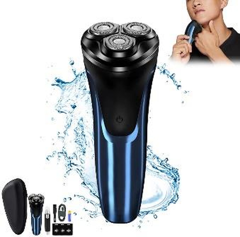 [The 4D Touch Shaver is an advanced cordless electric razor featuring flexible, multi-directional floating heads that contour seamlessly to your face and neck] 4D Touch Shaver