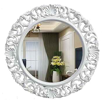 Round Resin Hallow lace Bathroom mirror