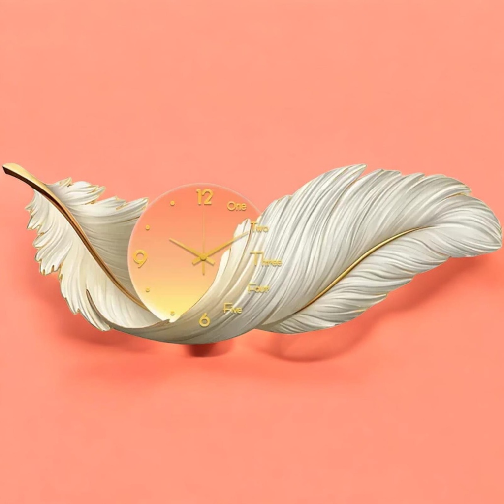 Luxury Feather wall clock
