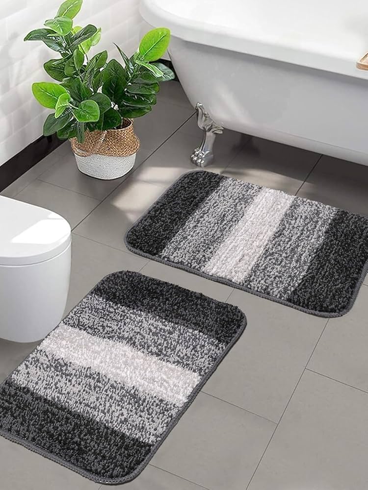 Steriped micro fibre door mats 40*60cm