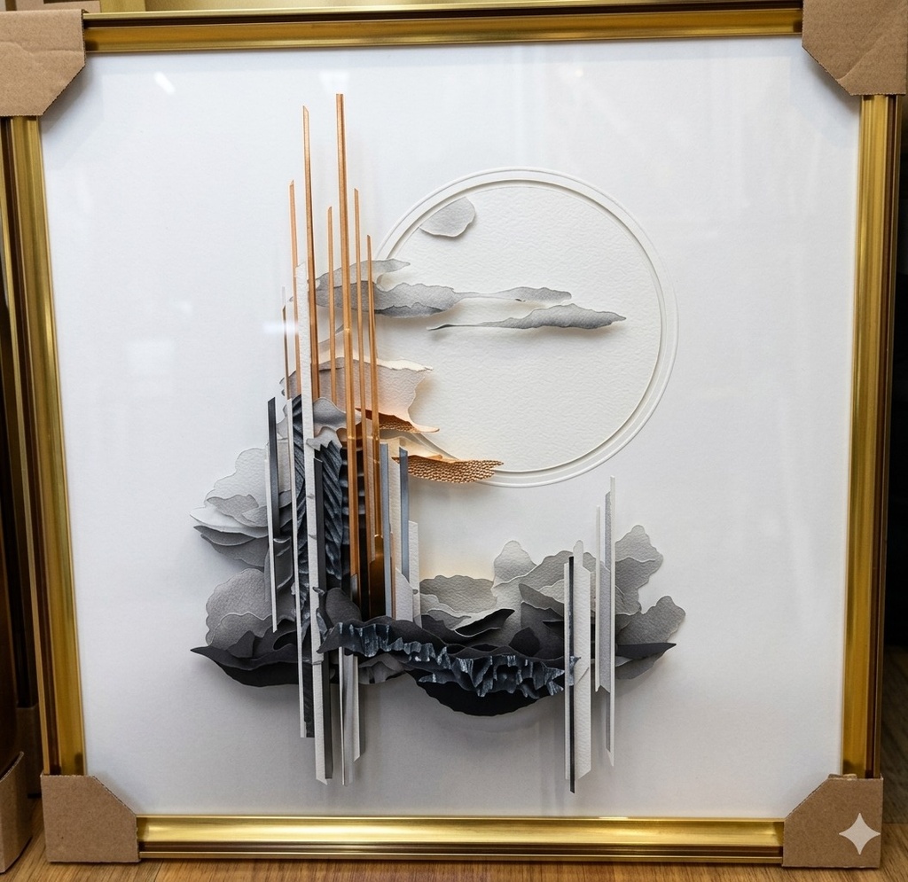 Modern Architectural Abstract Wall Art (60*60)