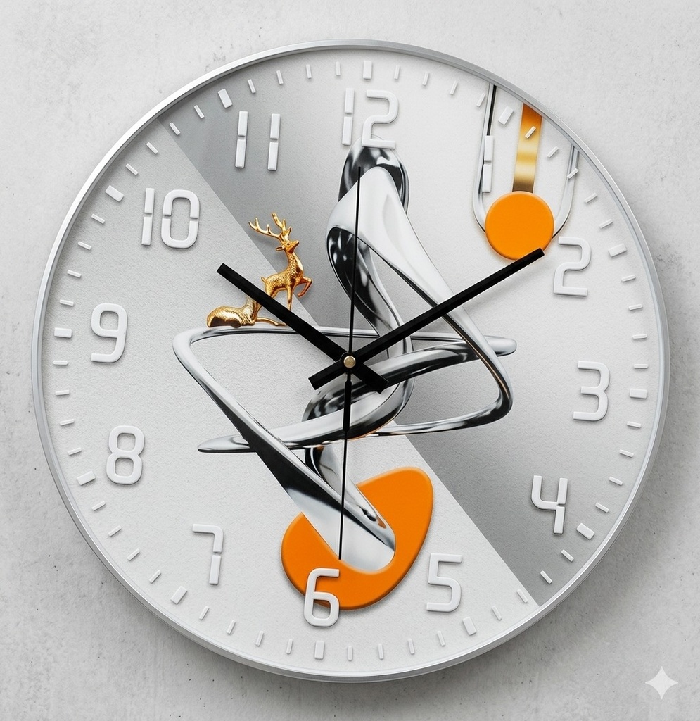 Avant-Garde Abstract Ribbon Wall Clock (50*50)