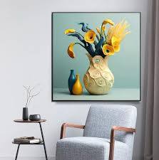 Light Luxury Modern Floral Still Life Canvas Art (40*50)