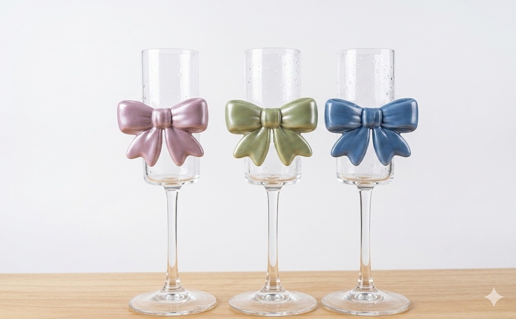 bowknot champagne flutes