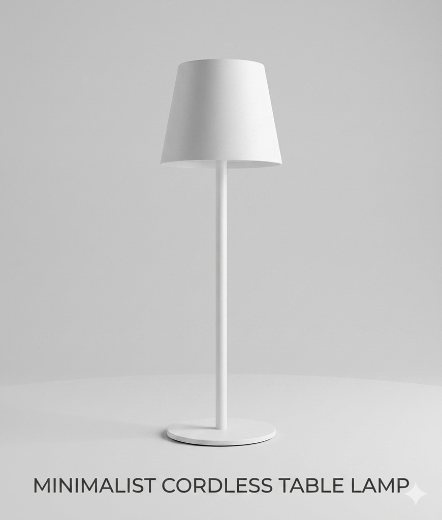Minimalist cordless table lamp