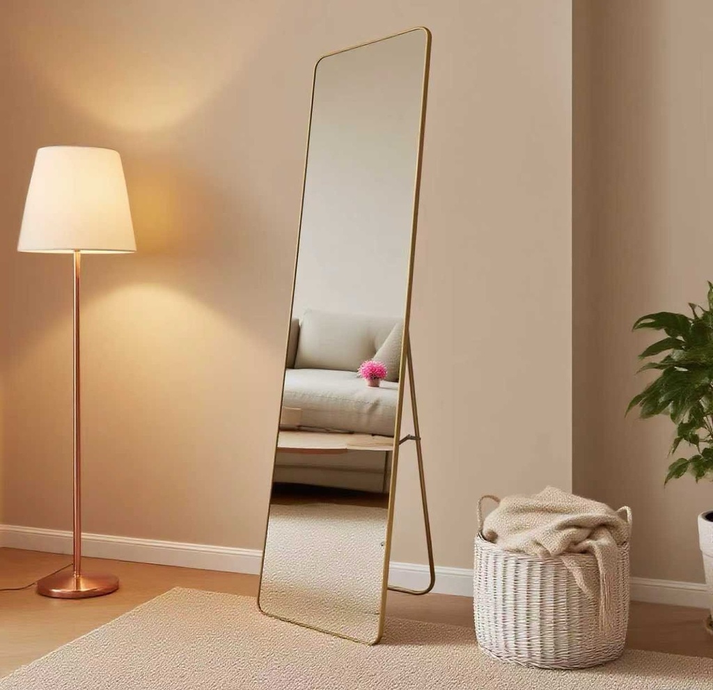 Rectangular Plastic Steel Full Length Mirror (36*146cm)