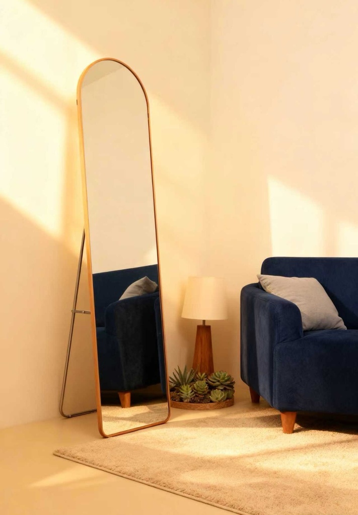 Arched Aluminium Alloy Full Length Mirror (36*146cm)